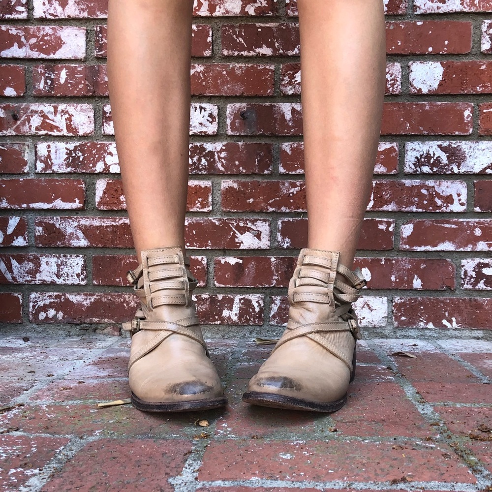Freebird Stair cutout leather bootie